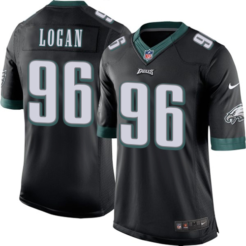 Men's Limited Bennie Logan Nike Jersey Black Alternate - #96 NFL Philadelphia Eagles